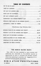 Table of Contents, Los Angeles County 1961